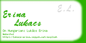 erina lukacs business card
